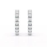 Heart Shaped Lab Grown Diamond Hoop Earrings